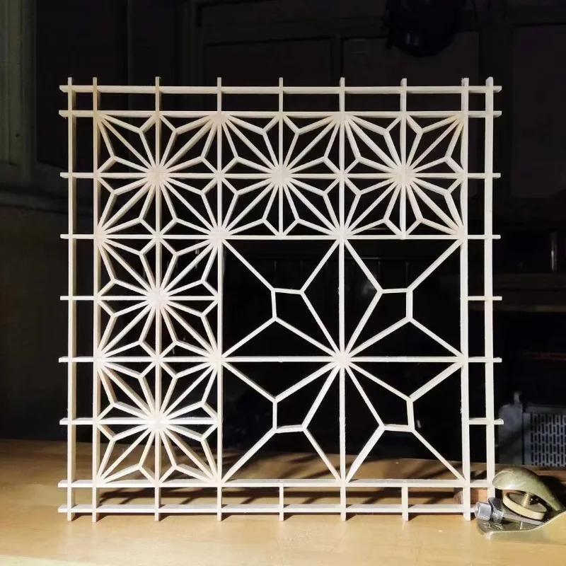 High-tech tradisional murni buatan tangan chip bunga kayu atau Kumiko untuk furnitur atau jendela