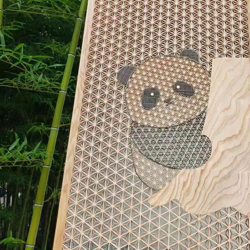 Kerajinan Kayu Kumiko untuk Pintu Kayu Jendela Kotak Kayu Dekorasi Restoran Jepang Partisi