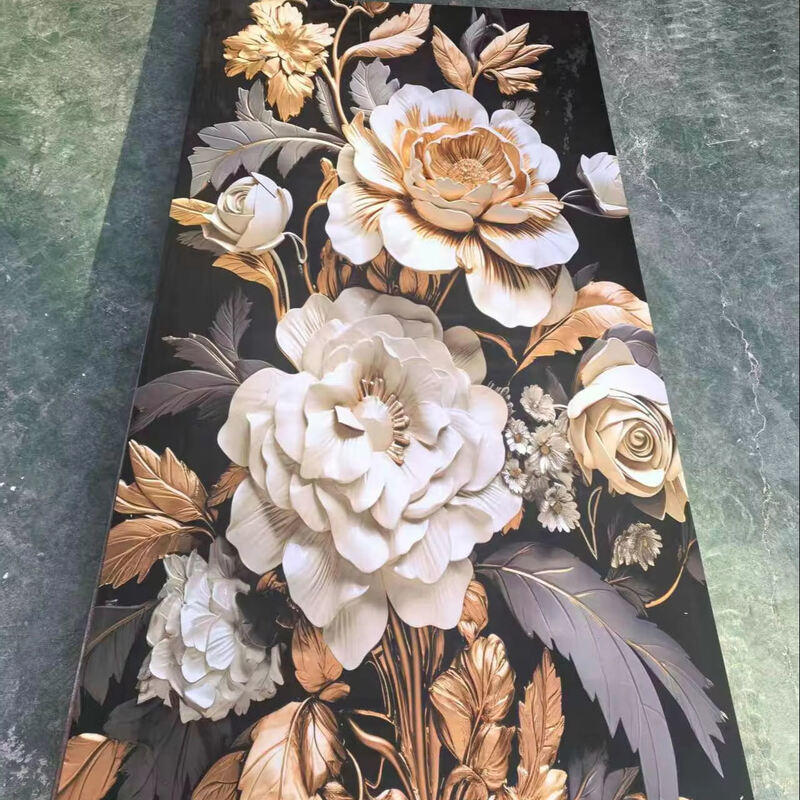 Pabrik Direct Supply 3D Print Color Wholesale UV Coating Board Fleksibel PVC Marble Sheet Panel Dekorasi Dinding