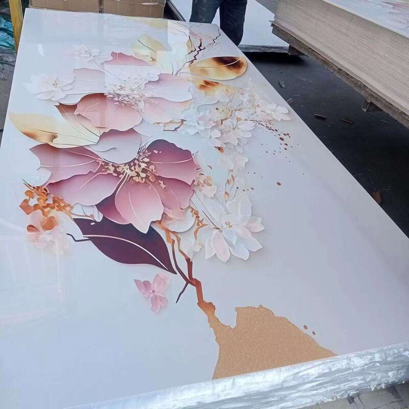 Pabrik Direct Supply Flexible PVC Marble Sheet 3D Print Color Wholesale UV Coating Board Panel Dekorasi Dinding