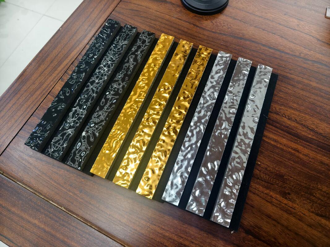 Sertifikat Desain Modern Panel Dinding Akustik Soundproof 3D PET Film Air Ripple Sound-Absorbing Slat Grille Panel Dekoratif