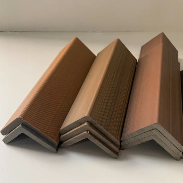 Harga Pabrik WPC Aksesoris Luar Ruang Corner Line Corner Menutupi Strip Sudut untuk Decking Luar Ruang dan Panel Dinding