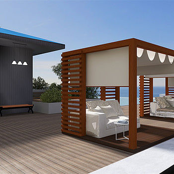 Co Extrusion Wood Plastic Exterior Wall Cladding 222mm×25mm