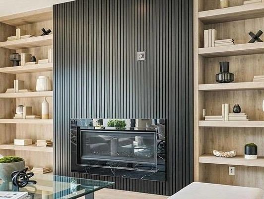 219*26mm Interior Panel Dinding WPC Film Bukti Kelembaban Dilaminasi