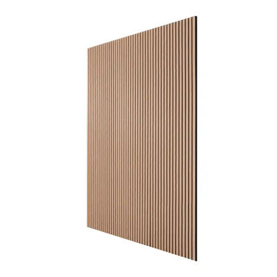 Natural Ash Fireproof Interior Wpc Panel Dinding Acoustic Kayu Slat