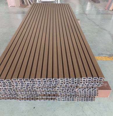 Lapisan eksterior kedap suara luar plastik komposit taman tahan air luar kayu alur siding