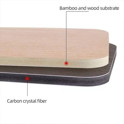 Panel dinding kayu kayu karet bambu panel dinding dekoratif pola bunga WPC