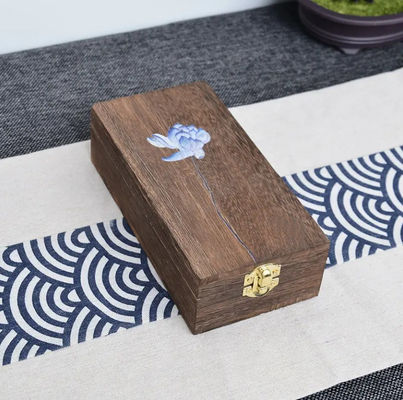 Kotak Perhiasan Kayu Padat Paulownia Berwarna-warni Untuk Penyimpanan Hadiah