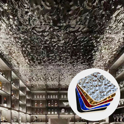 Bamboo Batubara Air Ripple Kayu Veneer Plate Karbon Crystal Plate Bamboo Kayu Serat Panel dinding