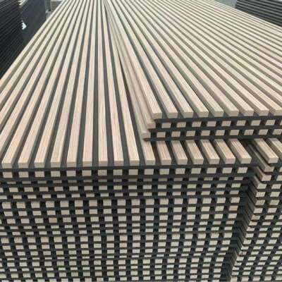 Panel Akustik Jual Panel Dinding Kayu Slat Fluted Dekorasi Rumah Interior Panel Dinding Anti Bunyi