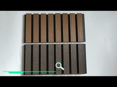 Panel Dinding Bergelombang Komposit Kayu Plastik WPC Panel Dinding Langit-Langit Veneer Kayu Laminasi