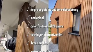 Pelapis Dinding WPC Modern untuk Ruang Luar Ruangan